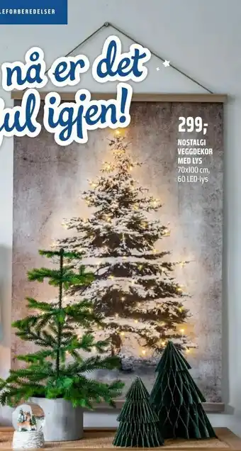 Coop Obs Nostalgi veggdekor med lys tilbud