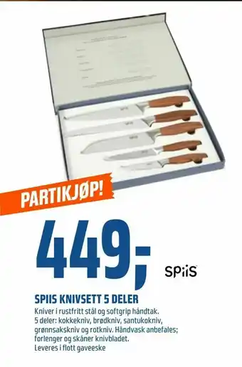 Coop Obs Spiis knivsett 5 deler tilbud