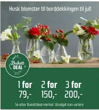 Coop Obs Husk blomster til borddekkingen til jul! tilbud