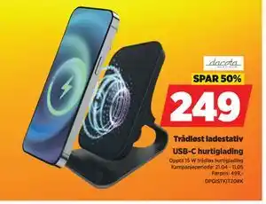 POWER Trådløst ladestativ tilbud