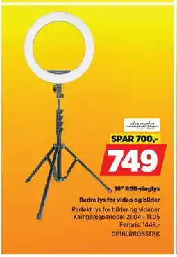POWER 16 RGB-ringlys tilbud