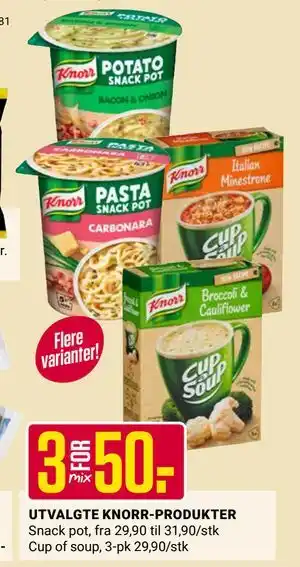 Europris UTVALGTE KNORR-PRODUKTER tilbud