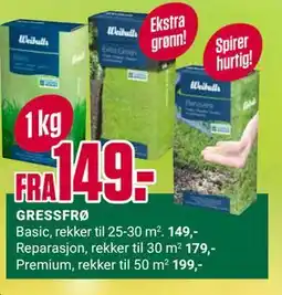 Europris GRESSFRØ tilbud