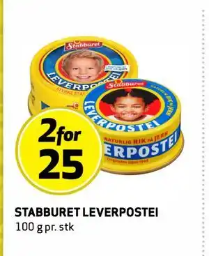 Bunnpris STABBURET LEVERPOSTEI tilbud