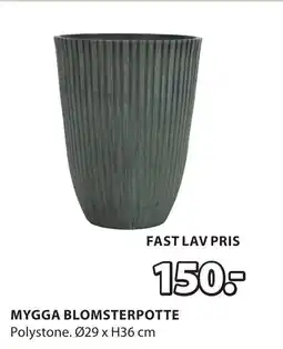 JYSK MYGGA BLOMSTERPOTTE tilbud
