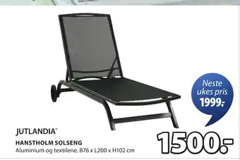 JYSK JUTLANDIA HANSTHOLM SOLSENG tilbud