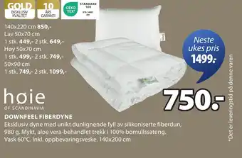 JYSK DOWNFEEL FIBERDYNE tilbud