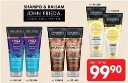 Sparkjøp SHAMPO & BALSAM. JOHN FRIEDA tilbud