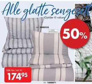 Sparkjøp Alle glatte sengesett tilbud