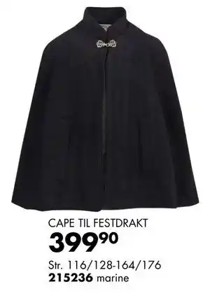 Sparkjøp CAPE TIL FESTDRAKT tilbud