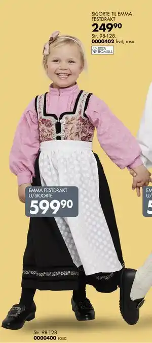 Sparkjøp SKJORTE TIL EMMA FESTDRAKT tilbud