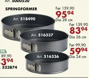 Sparkjøp SPRINGFORMER tilbud