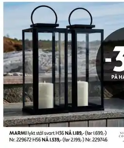 Bohus MARMI lykt stål tilbud