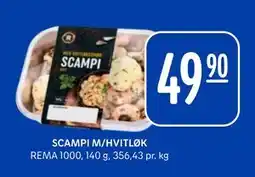 Rema 1000 SCAMPI M/HVITLØK tilbud