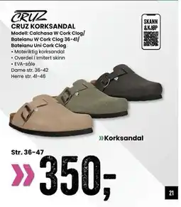Sport Outlet CRUZ KORKSANDAL tilbud