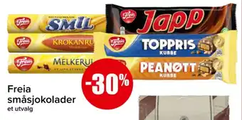 Spar Freia småsjokolader tilbud