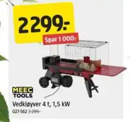 Jula MEEC TOOLS Vedkløyver 4 t, 1,5 kw tilbud