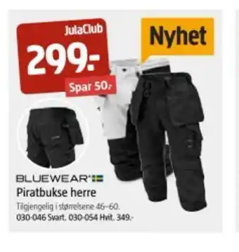 Jula BLUEWEAR Piratbukse herre tilbud