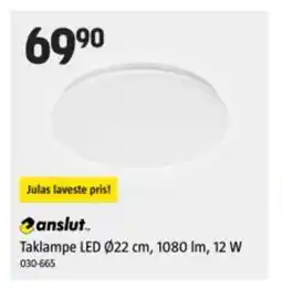 Jula Taklampe led ø22 cm, 1080 lm, 12 w tilbud