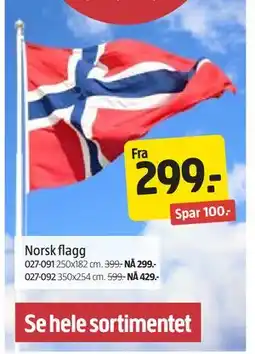Jula Norsk flagg tilbud