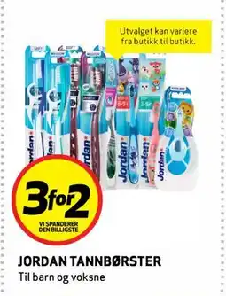 Bunnpris JORDAN TANNBØRSTER tilbud