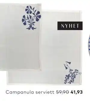 Skeidar Campanula serviett tilbud