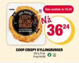 Coop Extra COOP Crispy kyllingburger tilbud