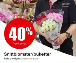 Spar Snittblomster/buketter tilbud
