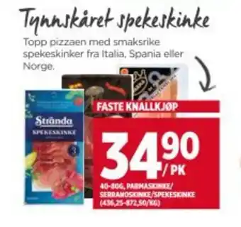 Meny Tynnskåret spekeskinke tilbud