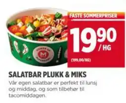 Meny Salatbar plukk & miks tilbud