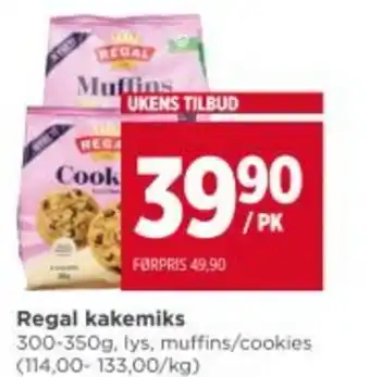 Meny REGAL Kakemiks tilbud