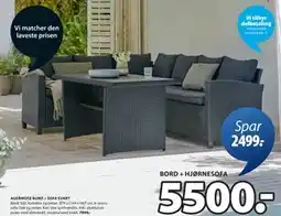 JYSK AGERMOSE BORD + SOFA SVART tilbud