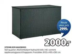 JYSK STEINKJER HAGEBOKS tilbud
