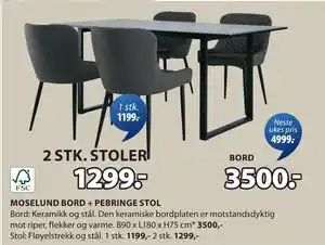 JYSK PEBRINGE STOL tilbud