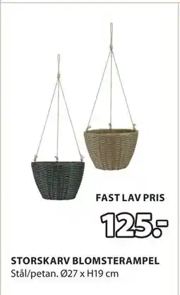 JYSK STORSKARV BLOMSTERAMPEL tilbud