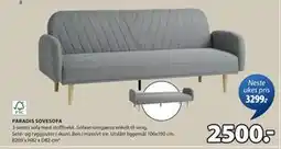 JYSK PARADIS SOVESOFA tilbud