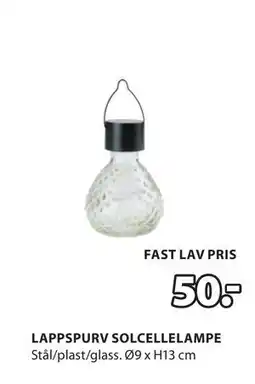 JYSK LAPPSPURV SOLCELLELAMPE tilbud
