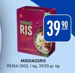 Rema 1000 MIDDAGSRIS tilbud