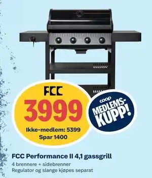 Obs Bygg FCC Performance II 4,1 gassgrill tilbud