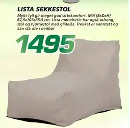 Coop Byggmix LISTA SEKKESTOL tilbud