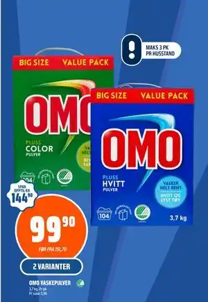 Coop Obs OMO VASKEPULVER tilbud