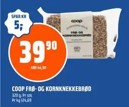 Coop Obs COOP FRØ- OG KORNKNEKKEBRØD tilbud