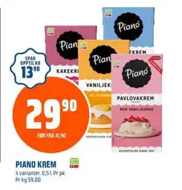 Coop Obs PIANO KREM tilbud