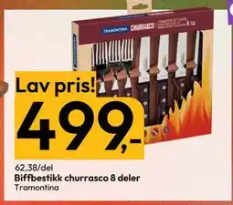 Gigaboks Biffbestikk churrasco 8 deler tilbud