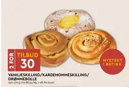 Coop Mega VANILJESKILLING/KARDEMOMMESKILLING/ DRØMMEBOLLE tilbud