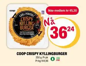 Coop Extra COOP CRISPY KYLLINGBURGER tilbud