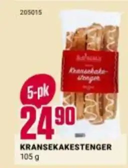 Europris KRANSEKAKESTENGER tilbud