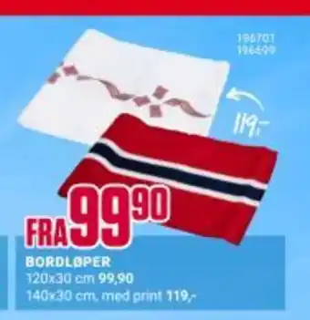 Europris BORDLOPER tilbud