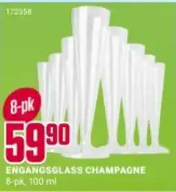 Europris ENGANGSGLASS CHAMPAGNE 8-pk, tilbud