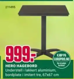 Europris HERO HAGEBORD tilbud